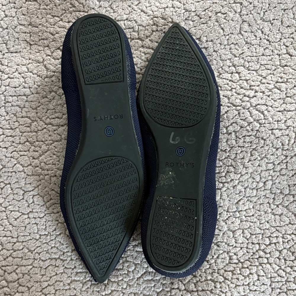 Rothy's The Point Women's Navy and Blue Flats - Picture 2 of 8